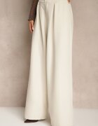 lovery Compleu Costum Bej Pantaloni Largi și Vestă Ziorene