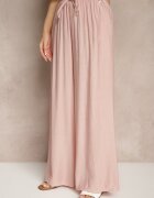 lovery Compleu Roz închis din Viscoză cu croială Oversize Cămașă și Pantaloni Dovaraella