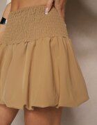 lovery Fustă Bej închis Bufantă cu croială cloche balon cu elastic lat în talie Hetitha