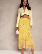 lovery Fustă Galbenă cu model floral cu croială evazată Efrirene