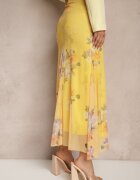 lovery Fustă Galbenă cu model floral cu croială evazată Efrirene