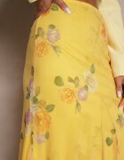 lovery Fustă Galbenă cu model floral cu croială evazată Efrirene
