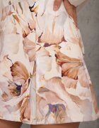 lovery Fustă-Pantaloni scurți Bej Talie înaltă Floral Delliena