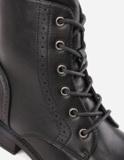 lovery Ghete tip workery cu toc plat decorate cu perforație fină Abiha Negre