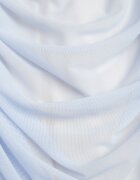lovery Rochie albastră deschisă încrețită Midi din plasă cu drapaj Pandone