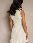lovery Rochie Bej Cambrată în Stil Elegant Velzedia