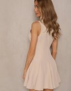 lovery Rochie bej Fără Mâneci Evazată Legată la decolteu Hirkio