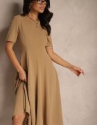 lovery Rochie Bej închis Evazată cu talie marcată Telaswena