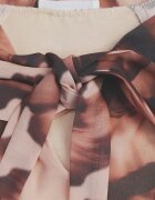 lovery Rochie bej închisă cu croială dreaptă cu imprimeu floral decorată cu curea Acęxia