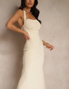 lovery Rochie Bejă de cocktail cambrată din viscoză Folarose