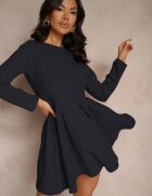 lovery Rochie bleumarin evazată cu croială clasică Temiriela