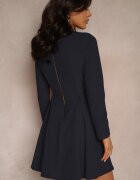 lovery Rochie bleumarin evazată cu croială clasică Temiriela