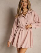 lovery Rochie cămașă Rozalie tip balon decorată cu curea Lavirivae