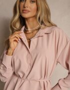 lovery Rochie cămașă Rozalie tip balon decorată cu curea Lavirivae