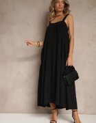 lovery Rochie Cloche Neagră Decorată cu șnur la spate Saviande