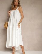 lovery Rochie Clopot Albă Decorată Cu Șnur La Spate Saviande