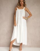 lovery Rochie Clopot Albă Decorată Cu Șnur La Spate Saviande