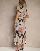 lovery Rochie cloș neagră decorată cu șnur și curea cu cataramă Sorisse