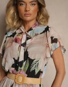 lovery Rochie cloș neagră decorată cu șnur și curea cu cataramă Sorisse