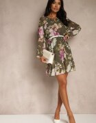 lovery Rochie Cloș Verde închis Decorată cu model floral Zerovia