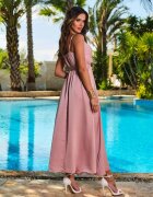lovery Rochie de cocktail Roz deschis cu elastic în talie cu bretele reglabile Anajane