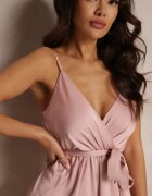 lovery Rochie de cocktail Roz deschis cu elastic în talie cu bretele reglabile Anajane