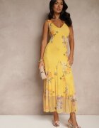 lovery Rochie Galbenă din plasă Florală Milosea
