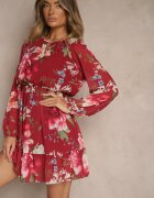 lovery Rochie în cloș Visiniu Decorată cu model floral Zerovia