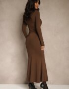 lovery Rochie Maro de Cocktail cu Vâscoză și Cataramă Metalică la Decolteu Refire