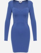 lovery Rochie Mini Albastră Mulată cu Decolteu Pătrat Întărit Olimpidia