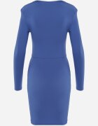 lovery Rochie Mini Albastră Mulată cu Decolteu Pătrat Întărit Olimpidia