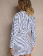 lovery Rochie Mulată Albastră Tip cămașă Cu dungi Mevistra