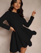 lovery Rochie Neagră evazată cu croială clasică Temiriela