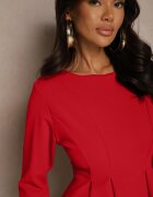 lovery Rochie roșie evazată în stil elegant Temilissa