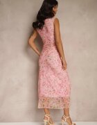 lovery Rochie Roz Bodycon cu Imprimeu Floral Melavela