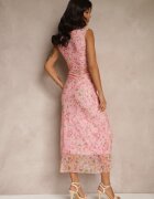 lovery Rochie Roz cambrată cu model floral Lirandra