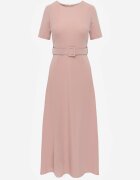 lovery Rochie Roz cu croi evazat cu o curea decorativă Desiliena