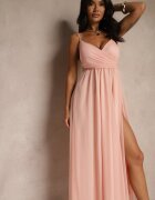 lovery Rochie Roz de Cocktail Ornată cu Tul Deviora