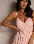 lovery Rochie Roz de Cocktail Ornată cu Tul Deviora