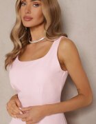 lovery Rochie Roz Evazată cu croi cambrat cu pliuri Sorviane