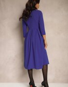 lovery Rochie Violetă cu croială evazată cu mânecă 3/4 Nomini