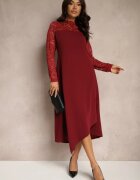 lovery Rochie Visinie Cambrată Cu croi evazat Decorată cu dantelă Edamora