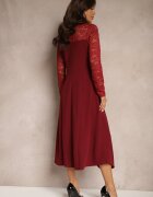 lovery Rochie Visinie Cambrată Cu croi evazat Decorată cu dantelă Edamora