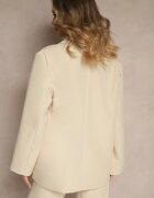 lovery Sacou Bej tip cutie Oversize cu nasturi dubli Kositia