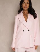 lovery Sacou Roz Croială tip cutie Oversize Dublu rând Kositia