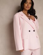 lovery Sacou Roz Croială tip cutie Oversize Dublu rând Kositia