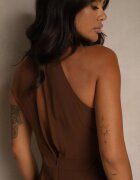lovery Salopetă Maro Wide Leg cu legătură decorativă la Gât Silelia