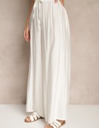 lovery Set Alb din Viscoză Croială Oversize Cămașă și Pantaloni Dovaraella