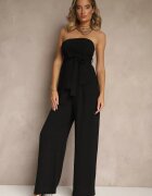 lovery Set Negru Pantaloni cu croi larg și Bluză asimetrică Ralinessa