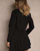 lovery Set Negru Rochie cu Elastic și Sacou Scurt Sepenillea